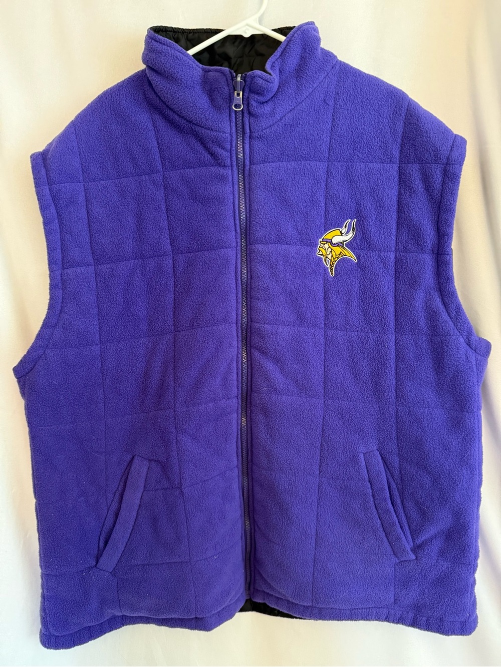 Vintage Minnesota Vikings Puma Full Zip Fleece Vest - Men's Size XL